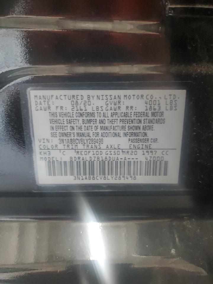 2020 Nissan Sentra Sv VIN: 3N1AB8CV8LY289498 Lot: 62646785