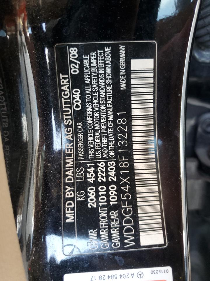 2008 Mercedes-Benz C 300 VIN: WDDGF54X18F132281 Lot: 63019685