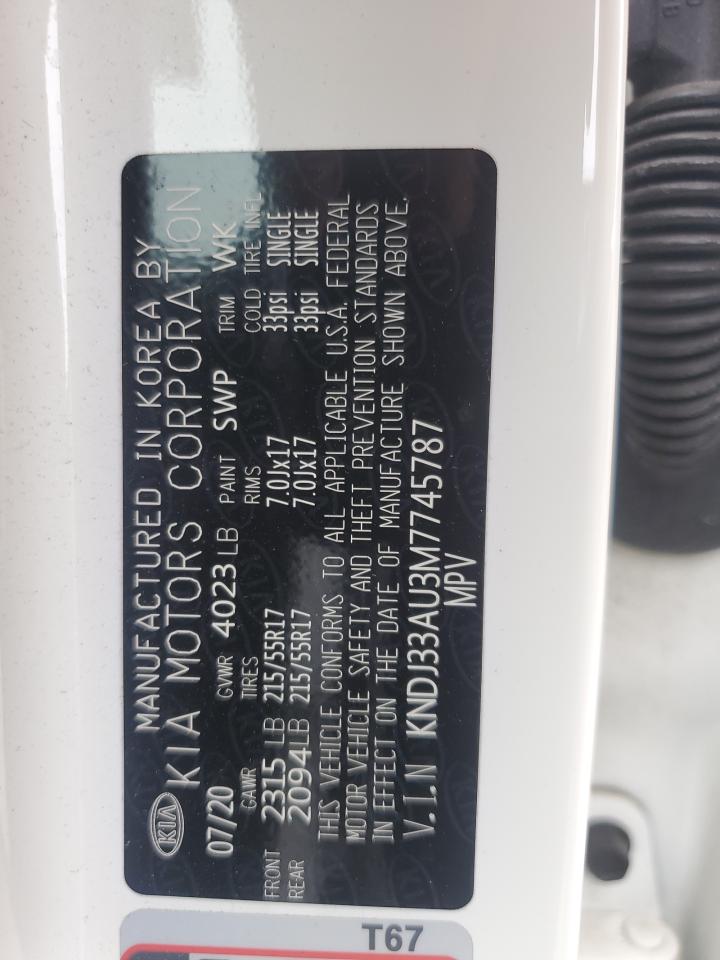 2021 Kia Soul Ex VIN: KNDJ33AU3M7745787 Lot: 62866755