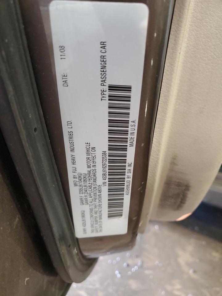 2009 Subaru Legacy 2.5I VIN: 4S3BL616297225384 Lot: 61360955