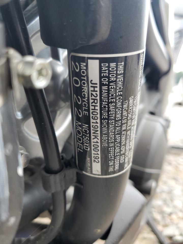 HONDA NC CYCLE 2022 VIN JH2RH0919NK100192 фото 9