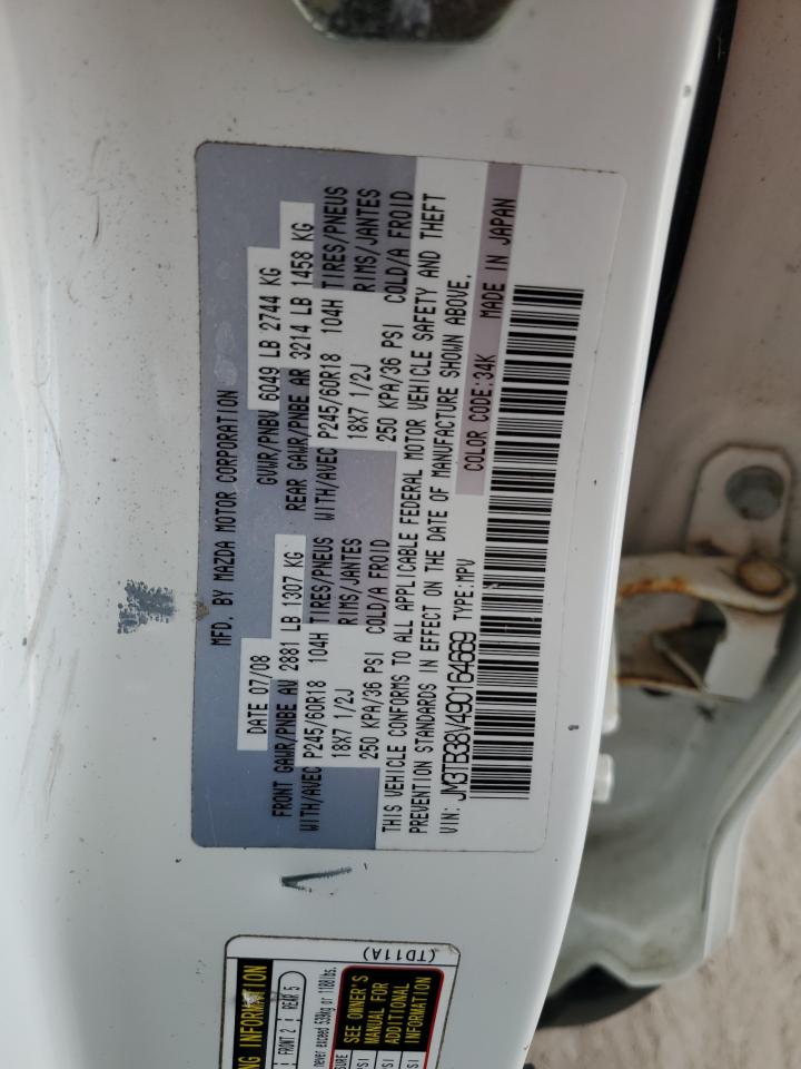 2009 Mazda Cx-9 VIN: JM3TB38V490164669 Lot: 61768615
