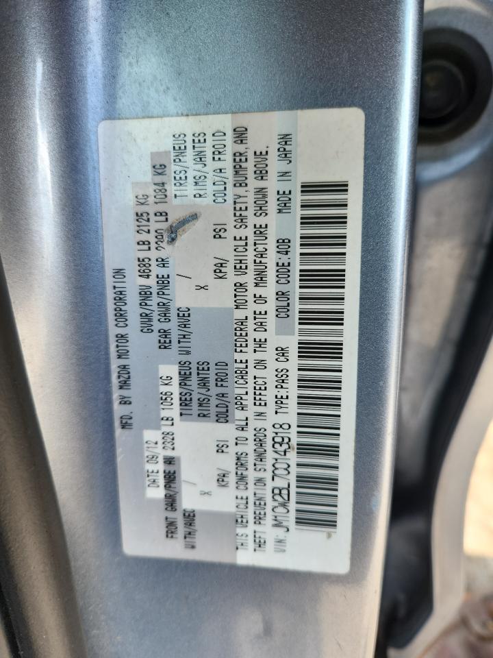 2012 Mazda 5 VIN: JM1CW2BL7C0143918 Lot: 61825905