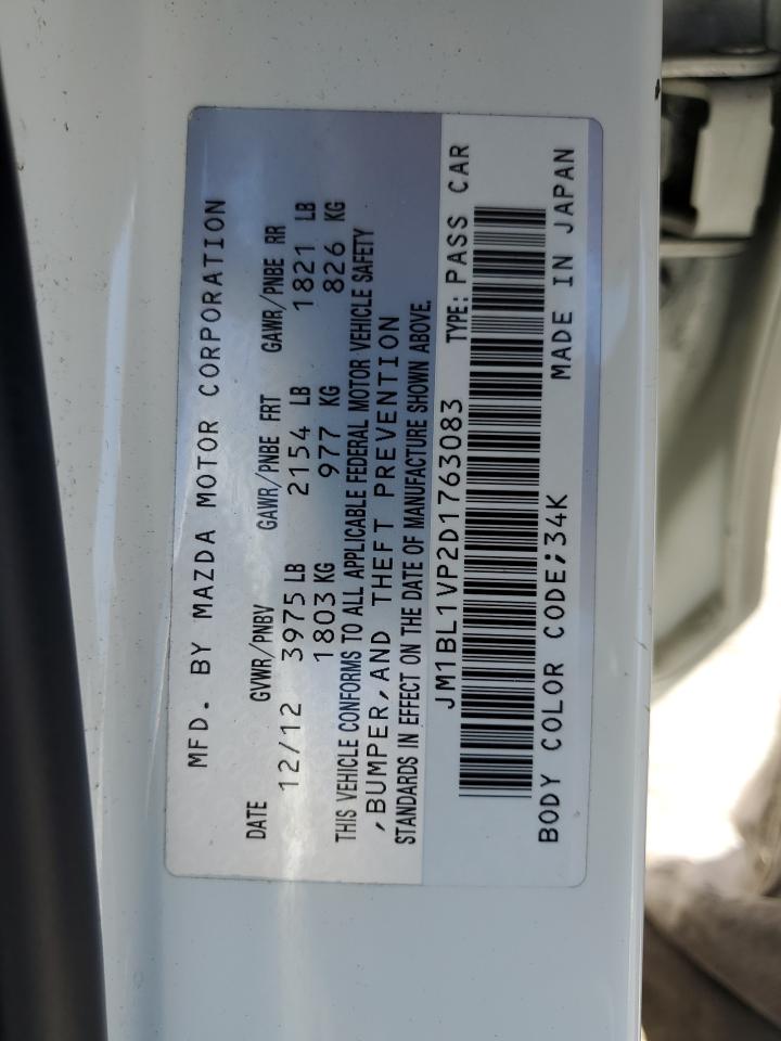 2013 Mazda 3 I VIN: JM1BL1VP2D1763083 Lot: 62792095