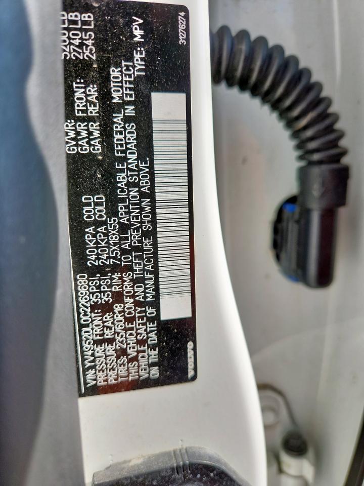 2012 Volvo Xc60 3.2 VIN: YV4952DL0C2269680 Lot: 59041945