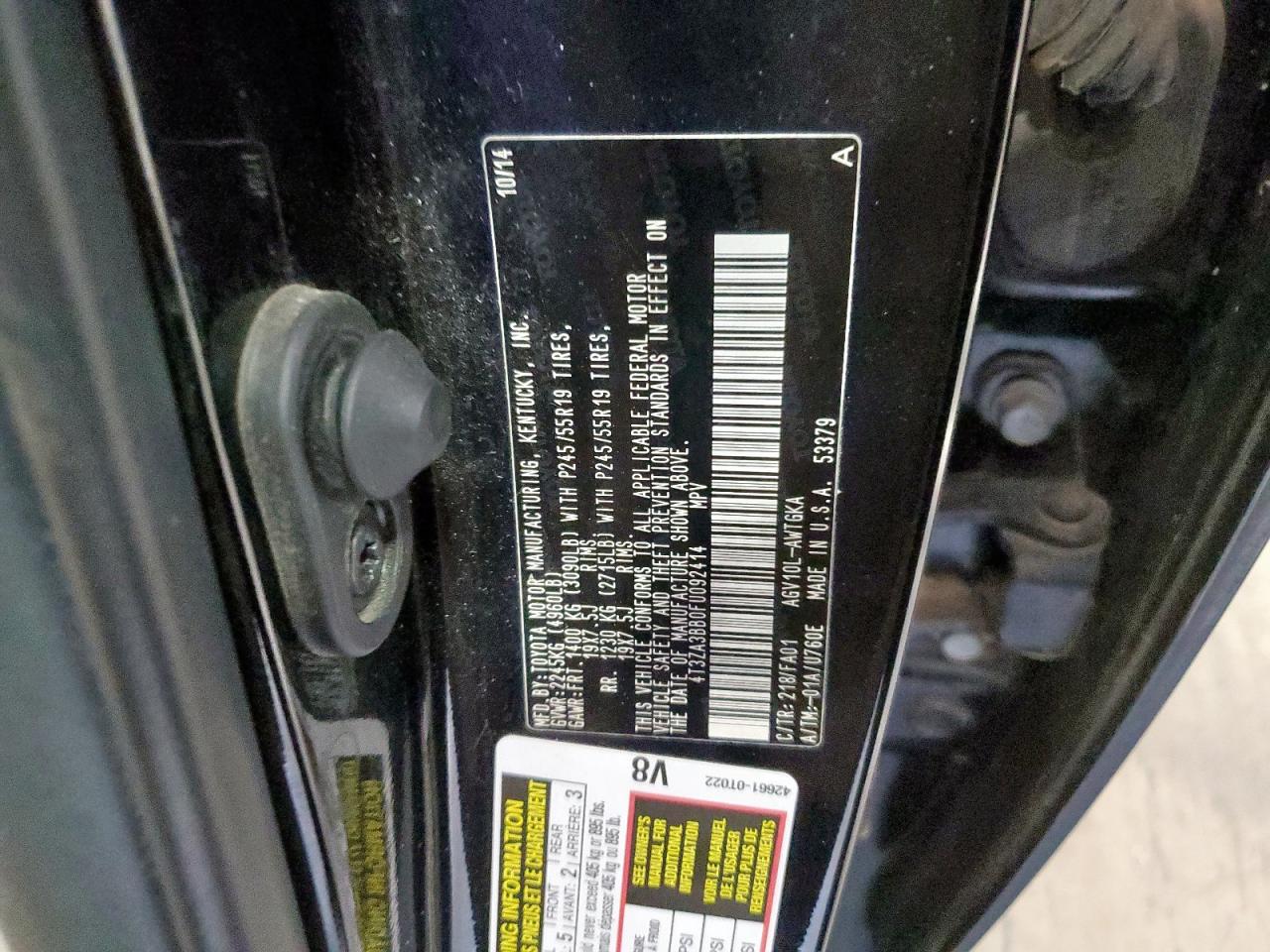 2015 Toyota Venza Le VIN: 4T3ZA3BB0FU092414 Lot: 60818015