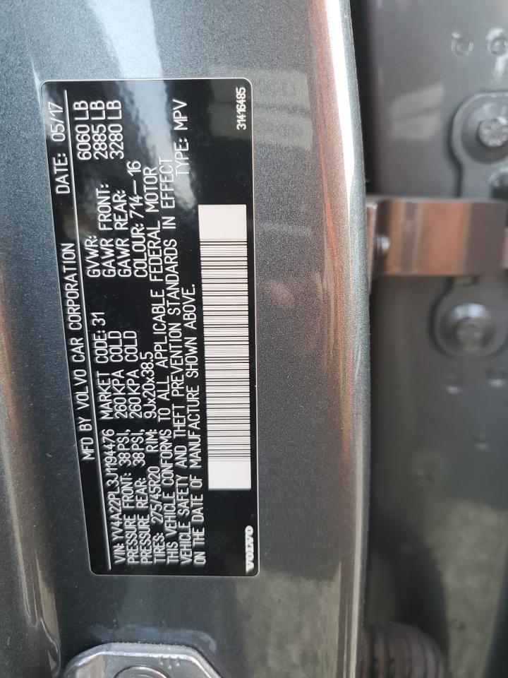 2018 Volvo Xc90 T6 VIN: YV4A22PL3J1194476 Lot: 59385495