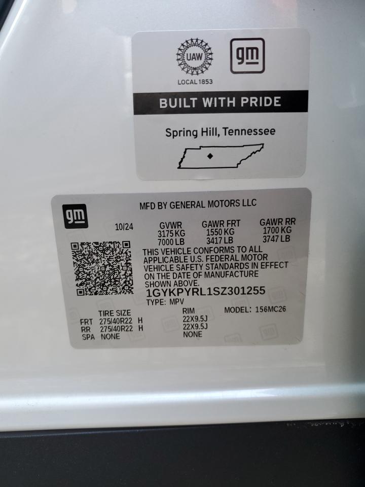 2025 Cadillac Lyriq Sport VIN: 1GYKPYRL1SZ301255 Lot: 60045005