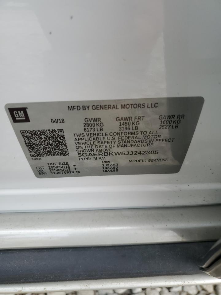 2018 Buick Enclave Essence VIN: 5GAERBKW5JJ242305 Lot: 61298315