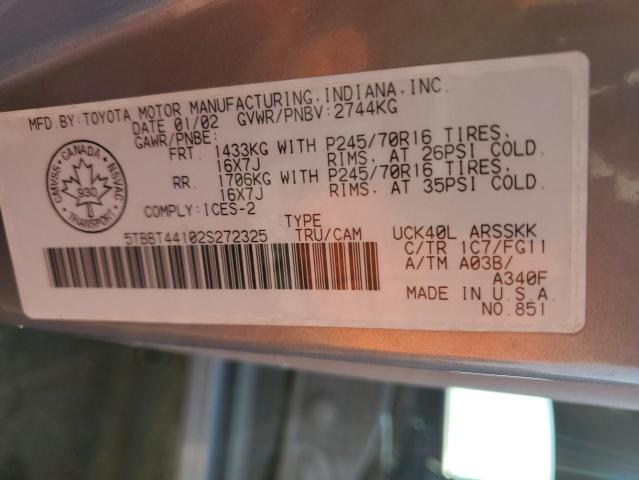 2002 TOYOTA TUNDRA ACCESS CAB