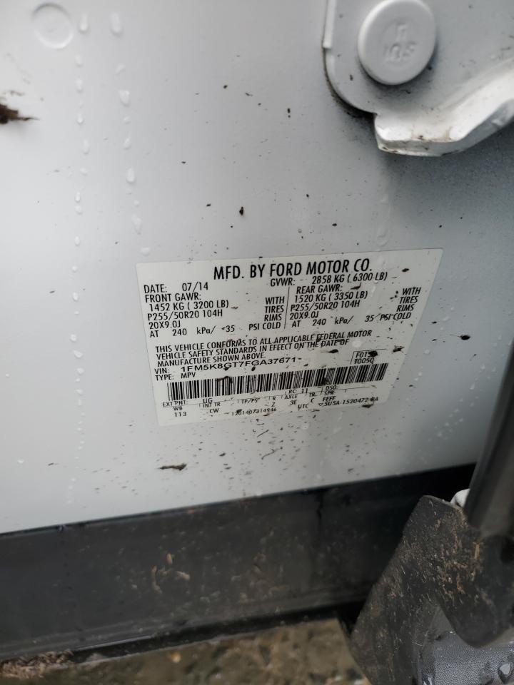 2015 Ford Explorer Sport VIN: 1FM5K8GT7FGA37671 Lot: 60092555