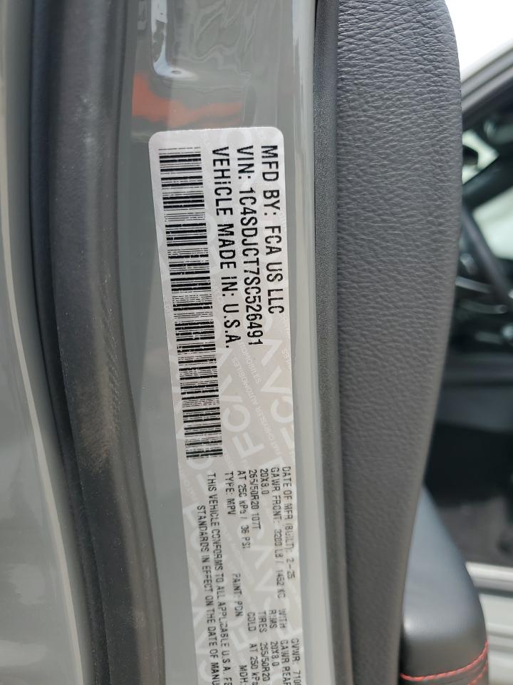 2025 Dodge Durango R/T VIN: 1C4SDJCT7SC526491 Lot: 60096015