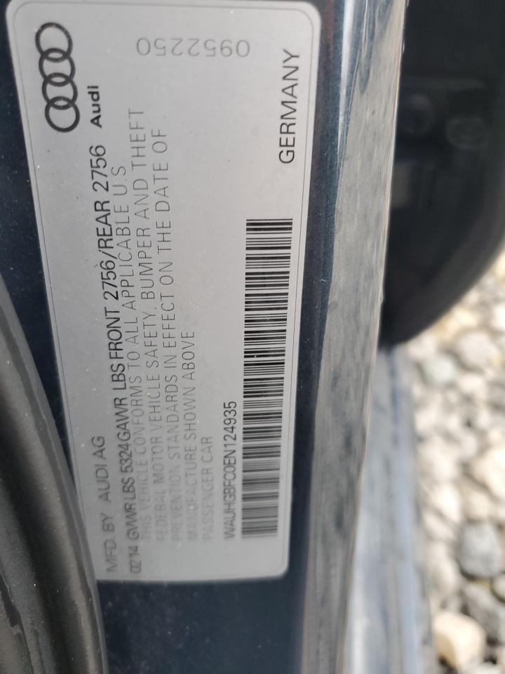 2014 Audi A6 Prestige VIN: WAUHGBFC0EN124935 Lot: 62097015