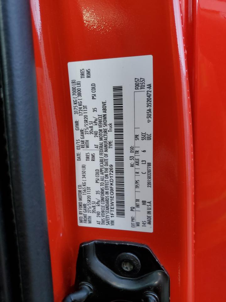 FORD F-150 2015 VIN 1FTEW1EG9FKD17269 photo 12