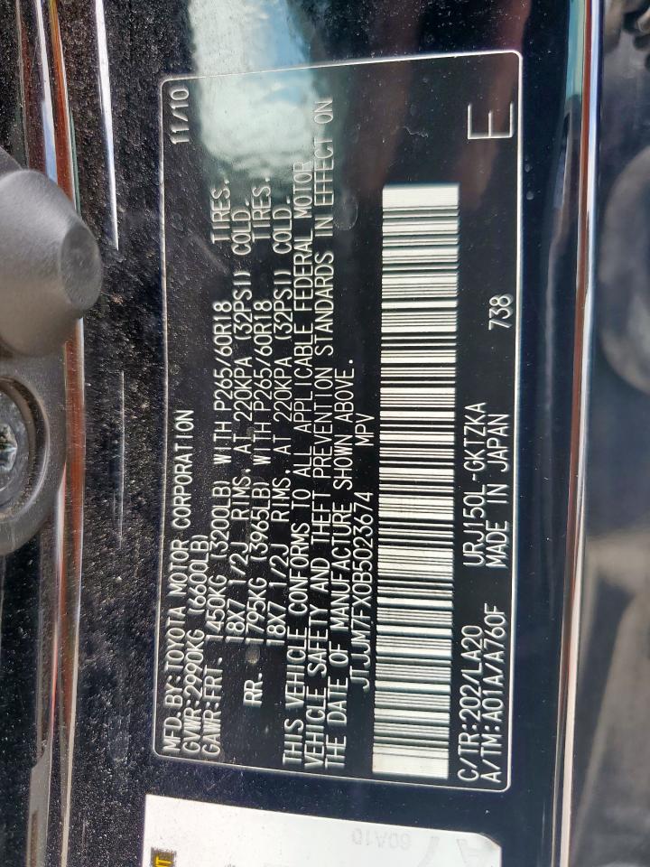 2011 Lexus Gx 460 Premium VIN: JTJJM7FX0B5023674 Lot: 60192595