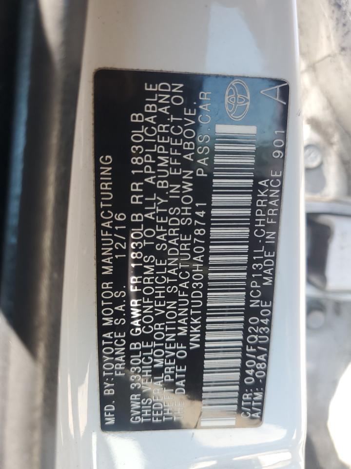 2017 Toyota Yaris L VIN: VNKKTUD30HA078741 Lot: 59327015