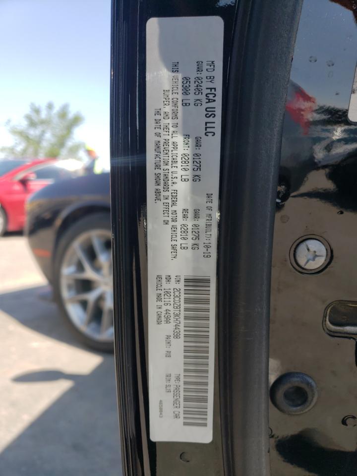 2019 Dodge Challenger R/T VIN: 2C3CDZBT3KH744398 Lot: 62916665