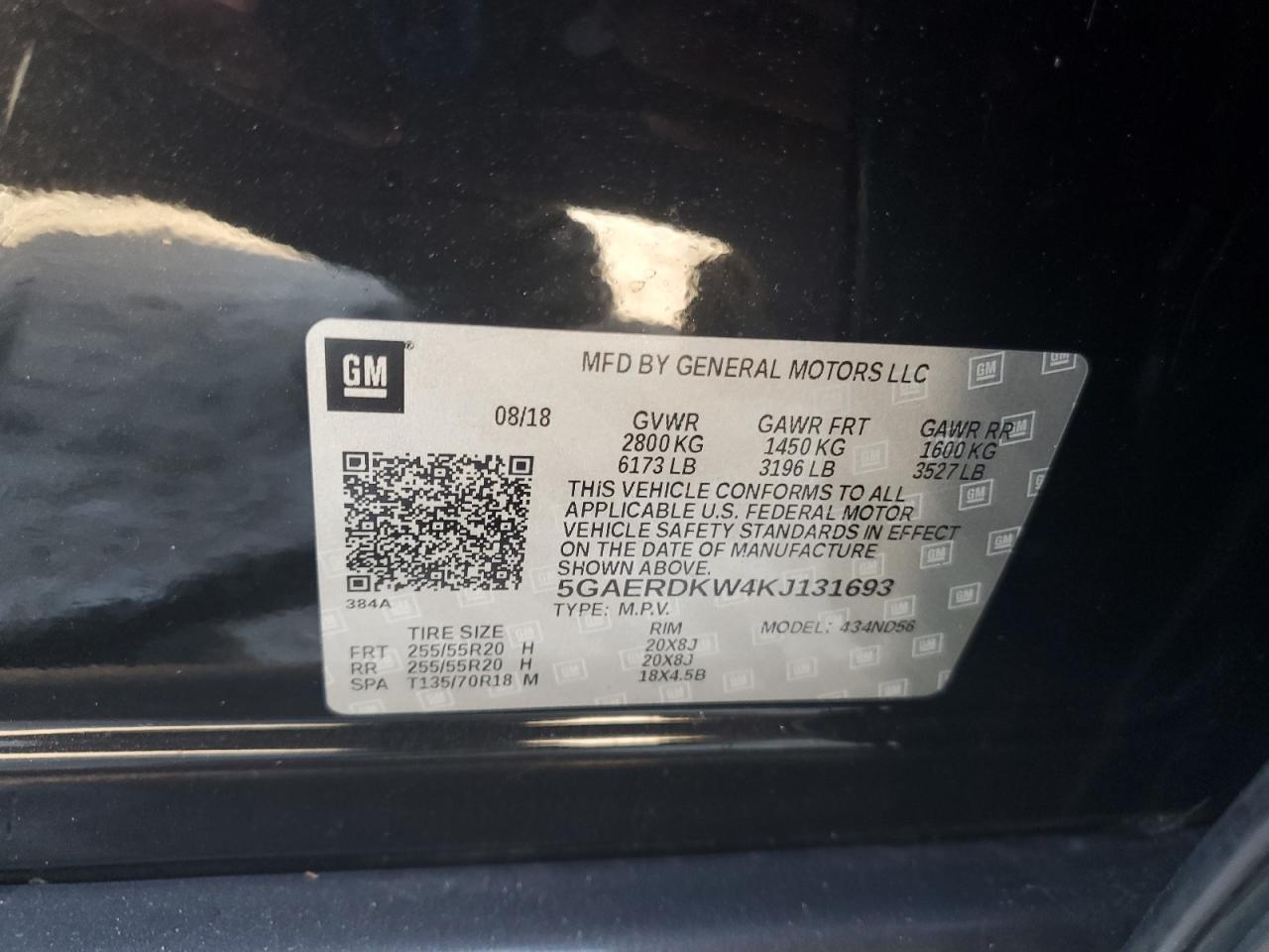 2019 Buick Enclave Avenir VIN: 5GAERDKW4KJ131693 Lot: 61556125