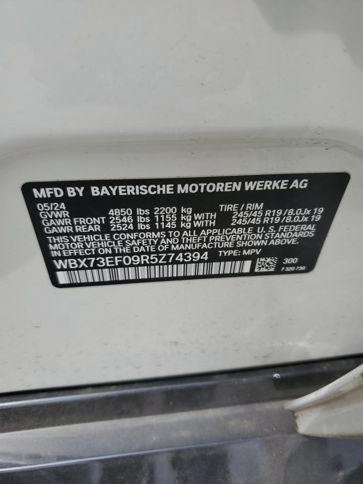 2024 BMW X1 xDrive28I VIN: WBX73EF09R5Z74394 Lot: 62526575