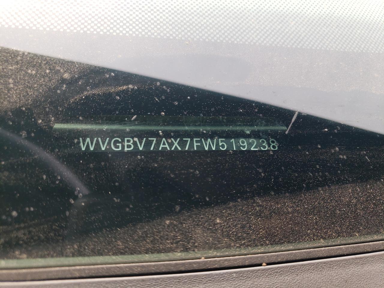 2015 Volkswagen Tiguan S VIN: WVGBV7AX7FW519238 Lot: 60274175