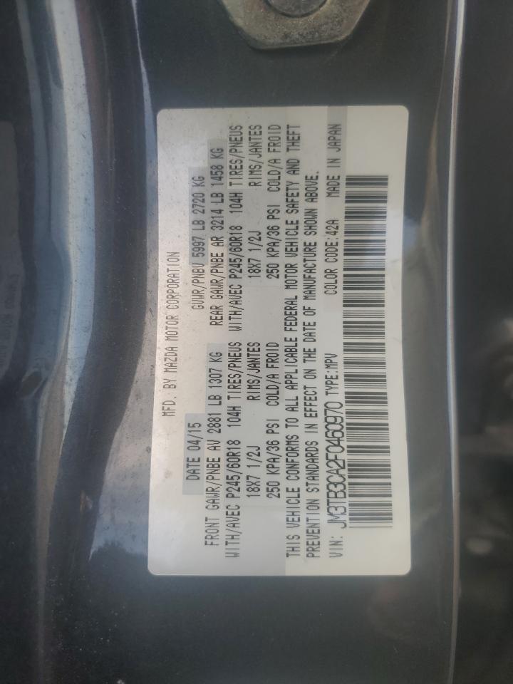 2015 Mazda Cx-9 Touring VIN: JM3TB3CA2F0460970 Lot: 61544015