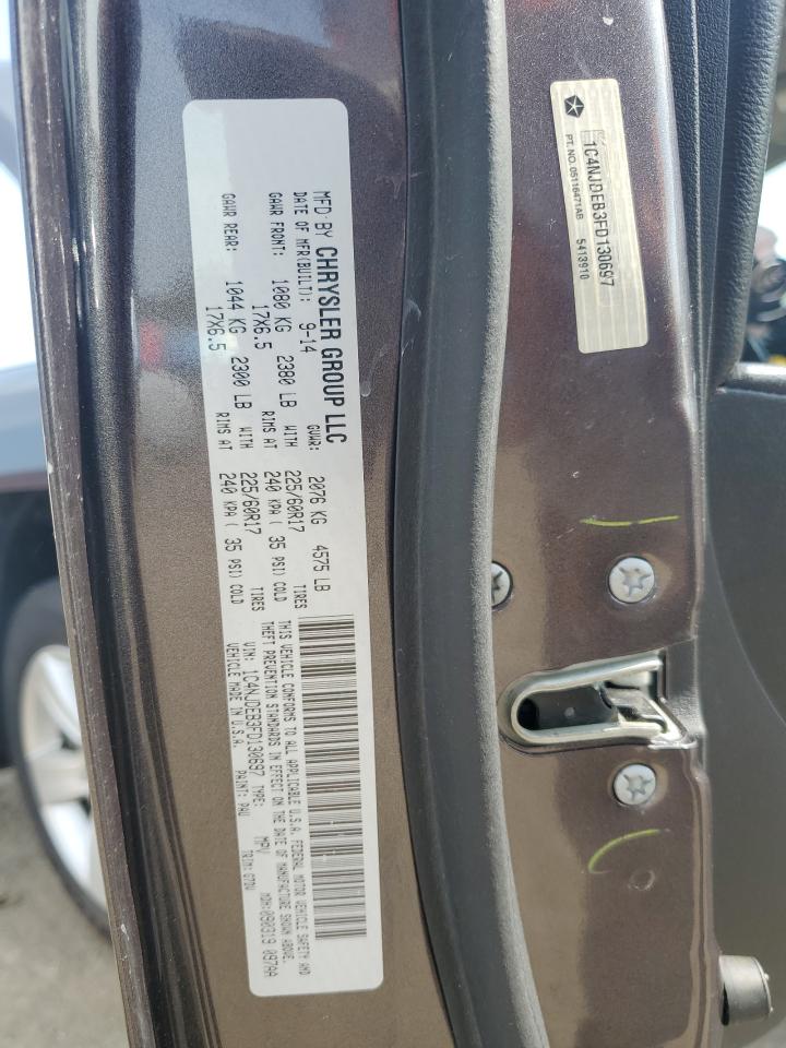 2015 Jeep Compass Latitude VIN: 1C4NJDEB3FD130697 Lot: 92718845