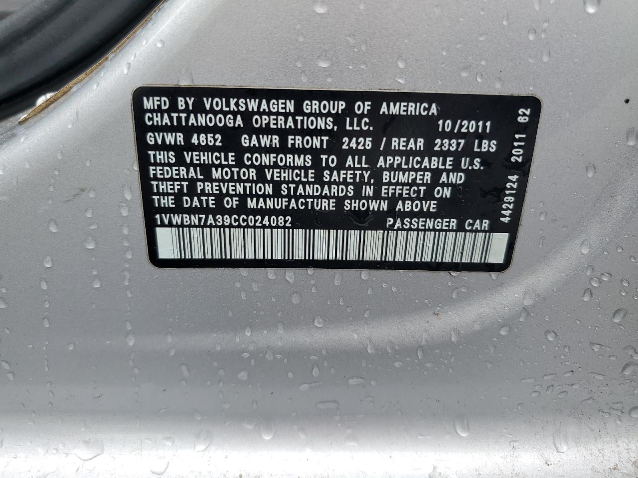 Volkswagen Passat se 2012