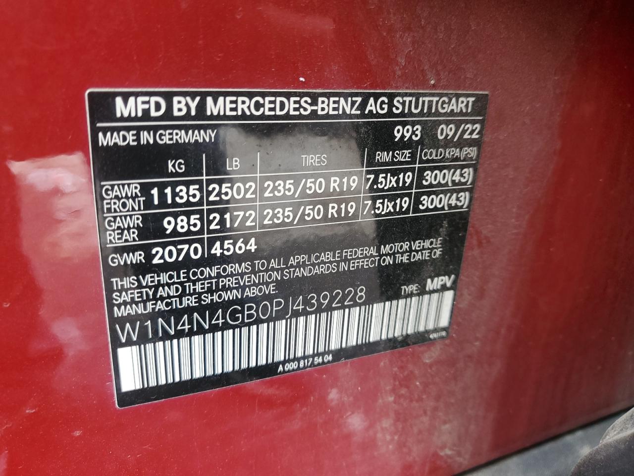 2023 Mercedes-Benz Gla 250 VIN: W1N4N4GB0PJ439228 Lot: 62385175