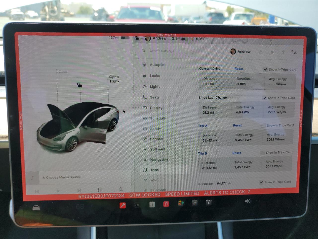 2018 Tesla Model 3 VIN: 5YJ3E1EB3JF072134 Lot: 63080615