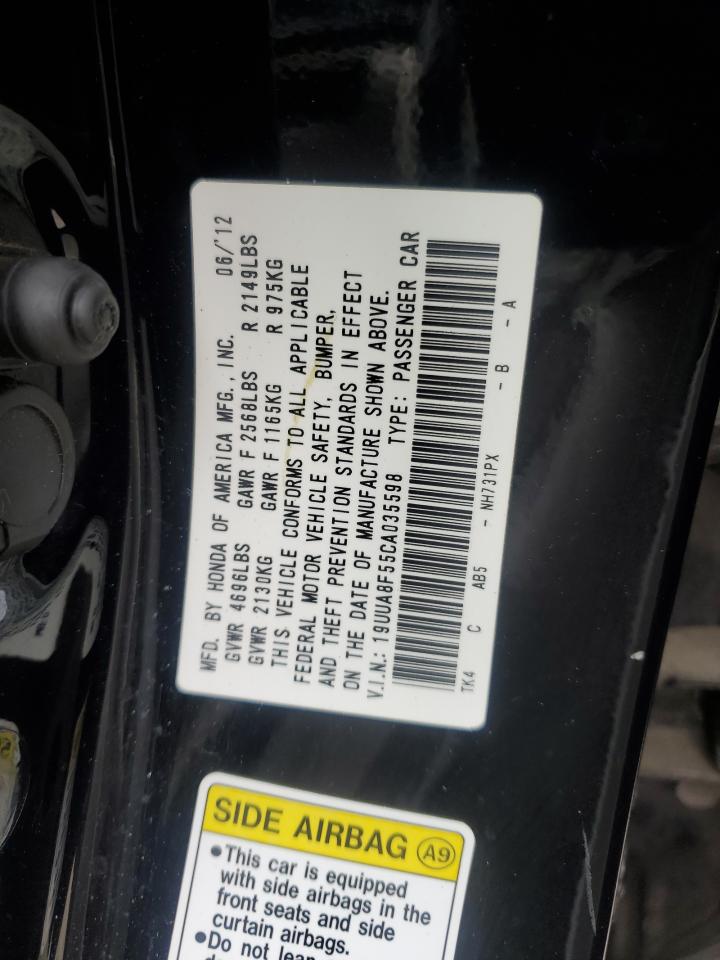 2012 Acura Tl VIN: 19UUA8F55CA035598 Lot: 61614165