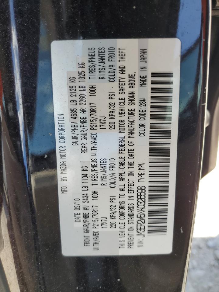 2010 Mazda Cx-7 VIN: JM3ER2W5XA0326598 Lot: 61179135
