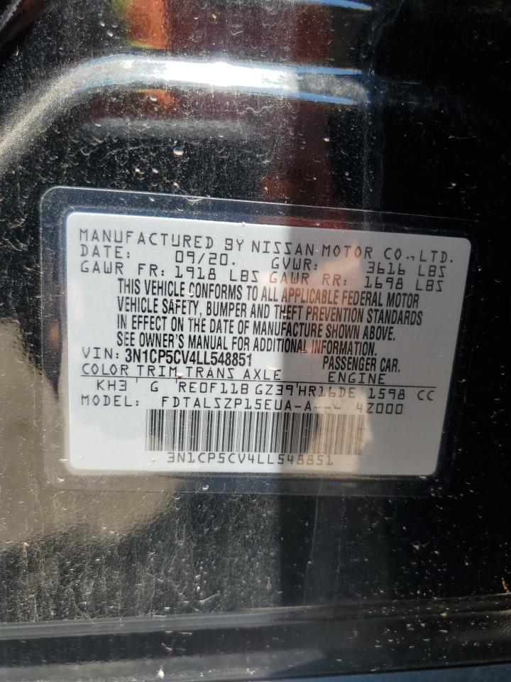2020 Nissan Kicks Sv VIN: 3N1CP5CV4LL548851 Lot: 60745135