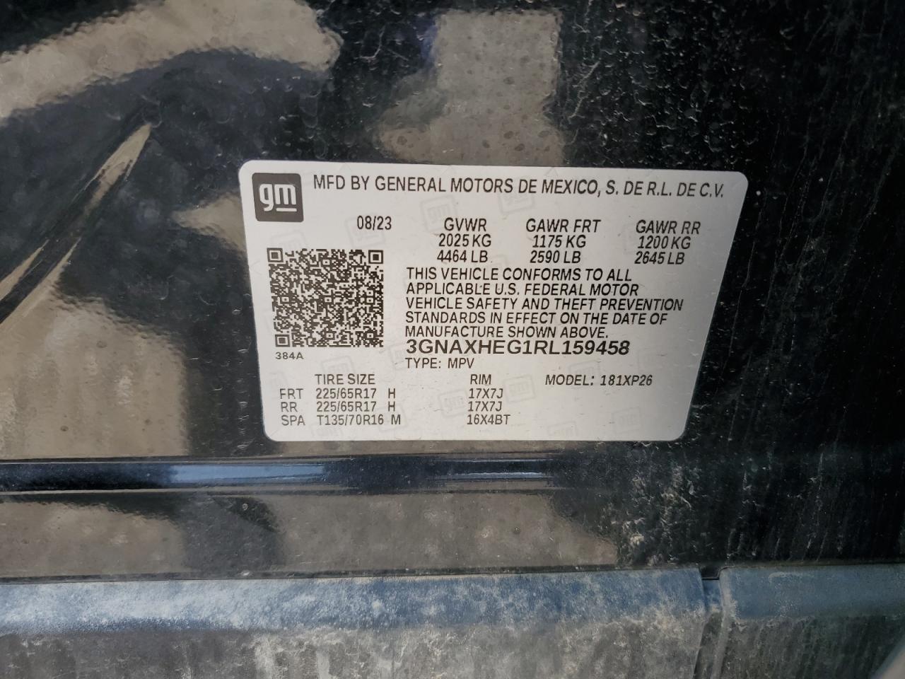 3GNAXHEG1RL159458 2024 Chevrolet Equinox Ls