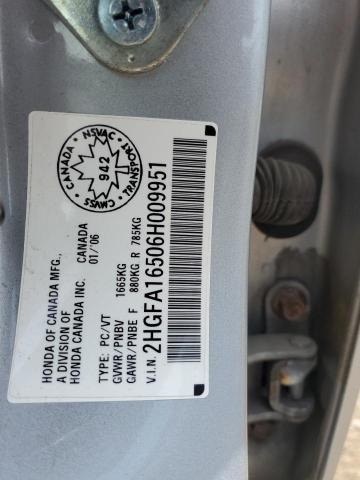 2006 HONDA CIVIC LX  