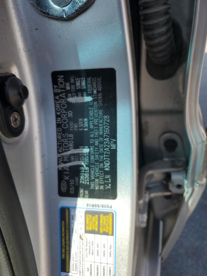 2010 Kia Soul + VIN: KNDJT2A23A7160728 Lot: 60966815