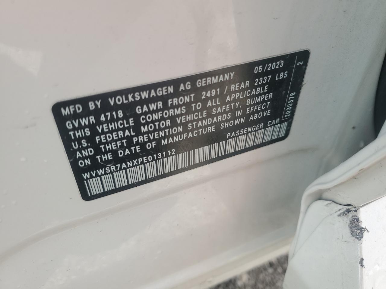 2023 Volkswagen Arteon Se R-Line VIN: WVWSR7ANXPE013112 Lot: 62665095