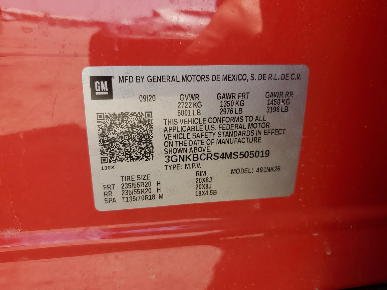 3gnkbcrs4ms505019 3GNKBCRS4MS505019 2021 Chevrolet Blazer 2Lt