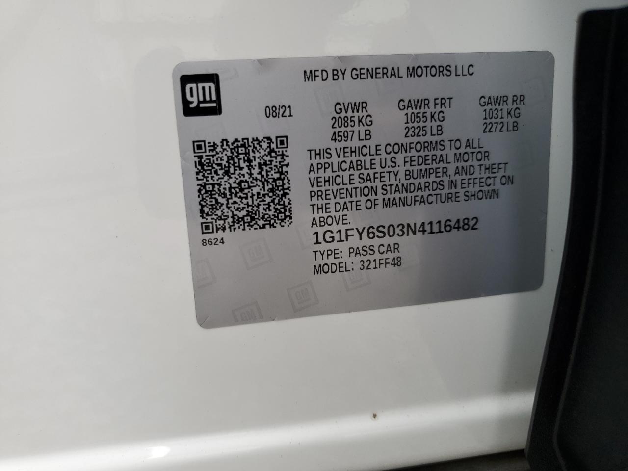 2022 Chevrolet Bolt Euv Lt VIN: 1G1FY6S03N4116482 Lot: 62601935