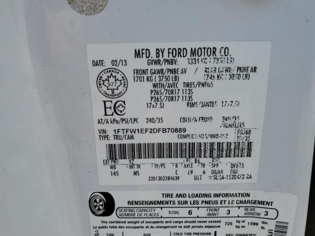 2013 FORD F150 SUPERCREW  