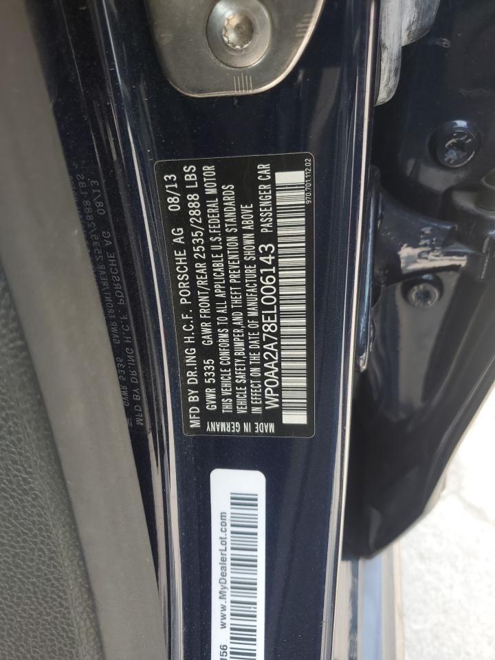 2014 Porsche Panamera 2 VIN: WP0AA2A78EL006143 Lot: 59669225