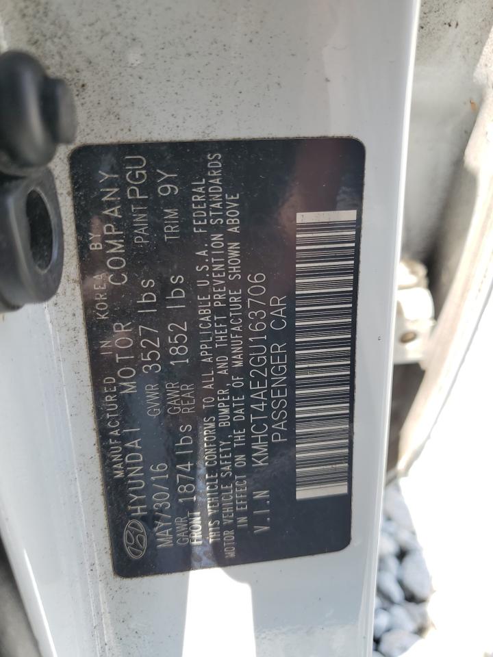 2016 Hyundai Accent Se VIN: KMHCT4AE2GU163706 Lot: 62035305