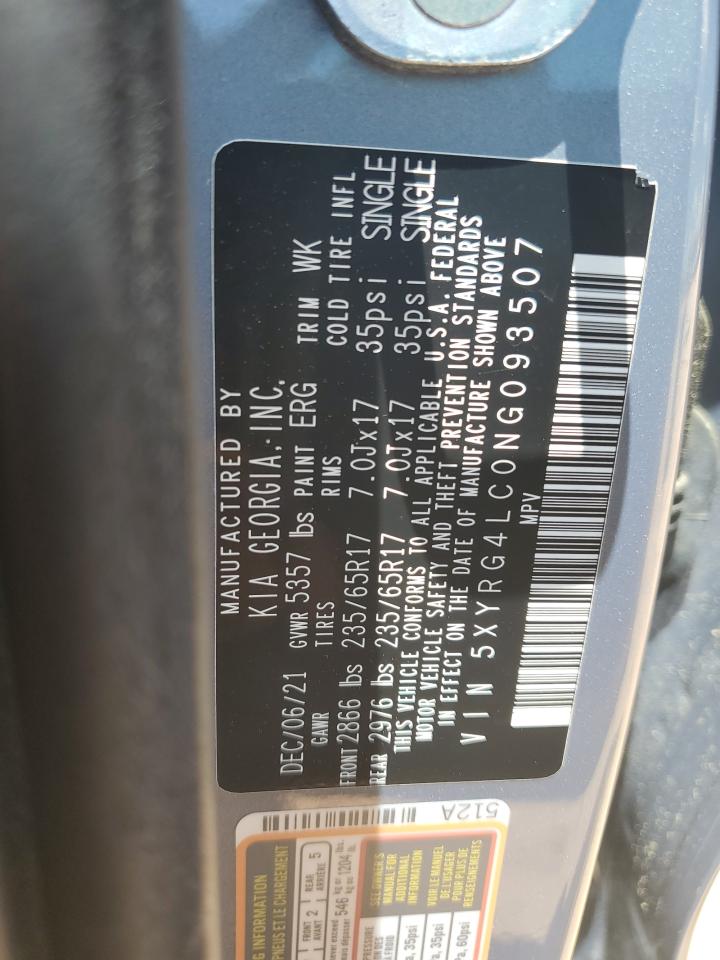 2022 Kia Sorento Lx VIN: 5XYRG4LC0NG093507 Lot: 61642315