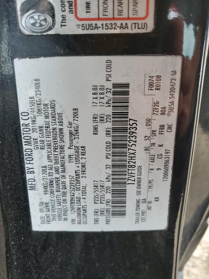 2007 Ford Mustang Gt VIN: 1ZVFT82HX75239357 Lot: 63055565