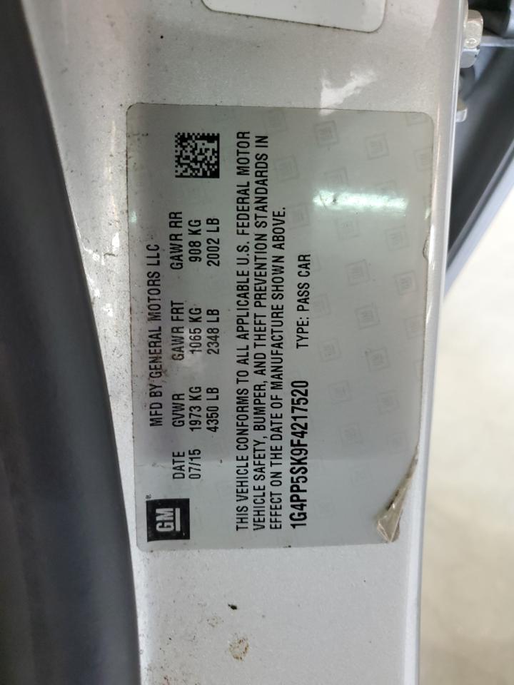 2015 Buick Verano VIN: 1G4PP5SK9F4217520 Lot: 61581605