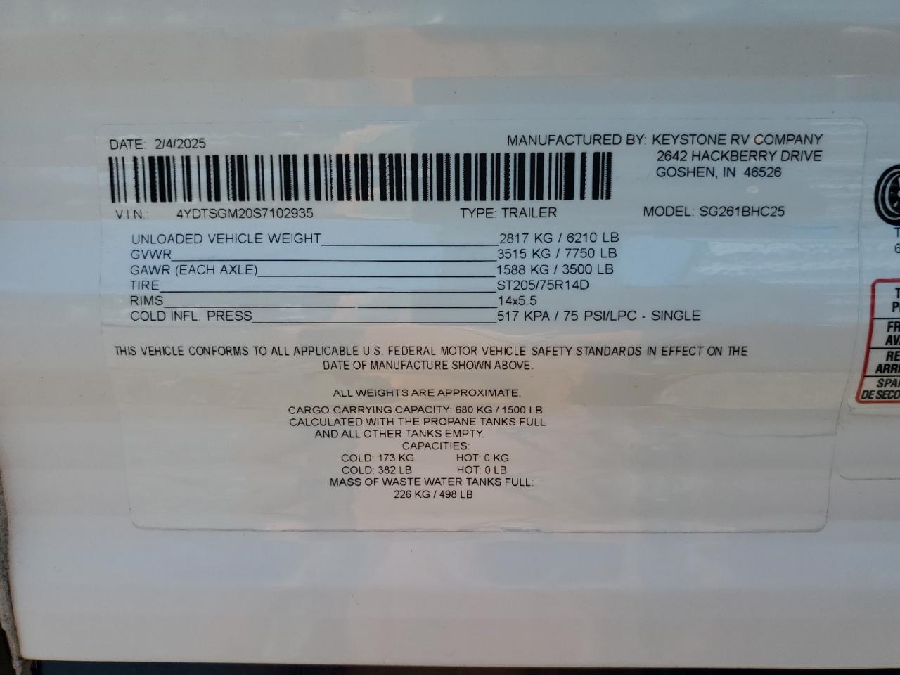 KEYSTONE RV SPRINGDALE 2025 VIN 4YDTSGM20S7102935 фото 10