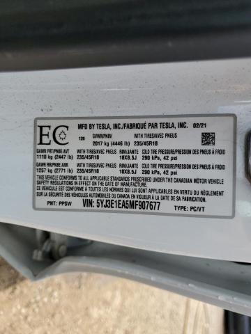 2021 TESLA MODEL 3   