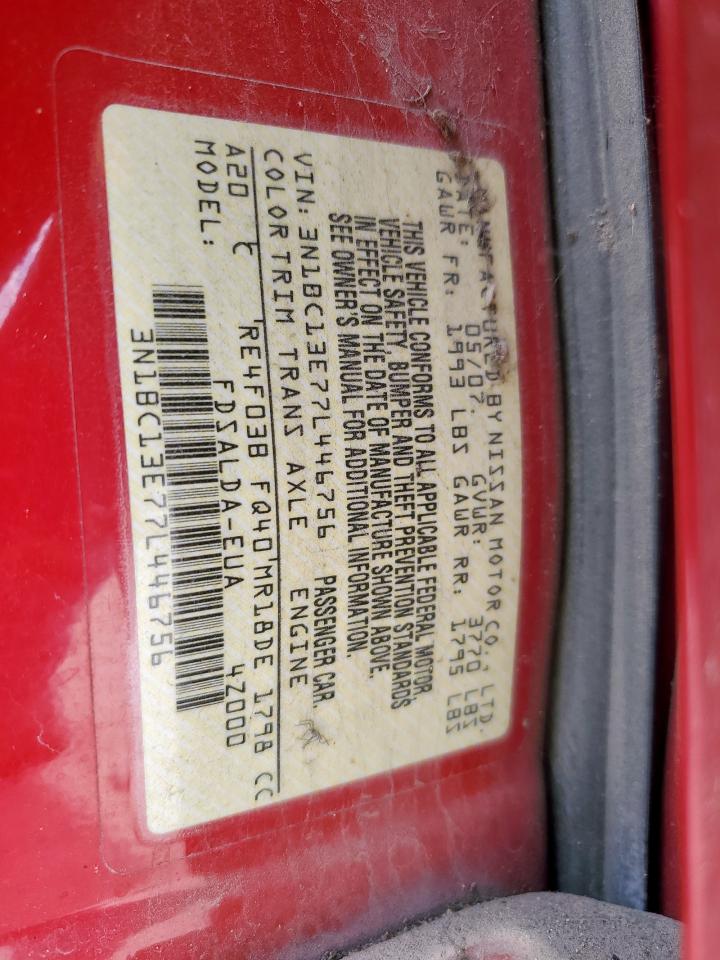 2007 Nissan Versa S VIN: 3N1BC13E77L446756 Lot: 62960345