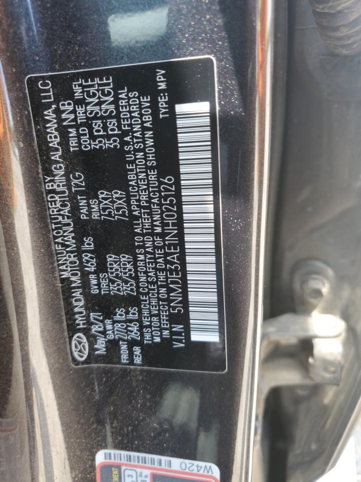 2022 Hyundai Tucson Limited VIN: 5NMJE3AE1NH025126 Lot: 62333225
