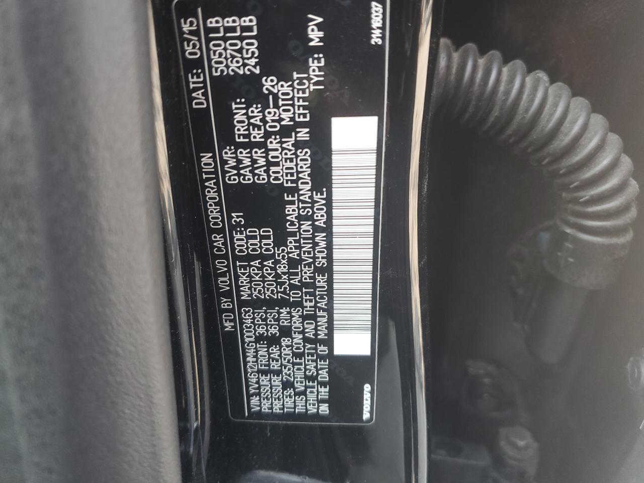 2016 Volvo V60 Cross Country Platinum VIN: YV4612HM4G1003463 Lot: 59497865
