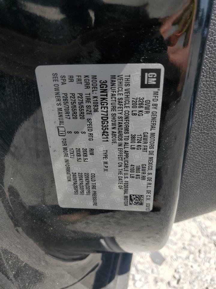 2013 Chevrolet Avalanche Ltz VIN: 3GNTKGE77DG354211 Lot: 61574805